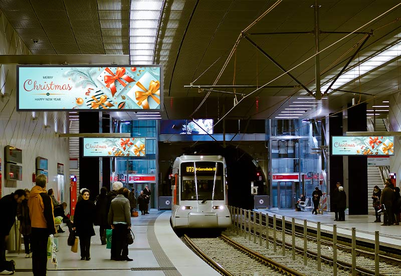 Metro station Digital Signage Display