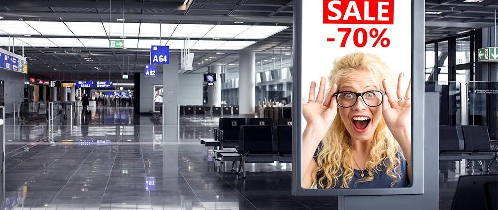 Kontech Advertising Display in Airport