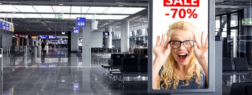 Kontech Advertising Display in Airport
