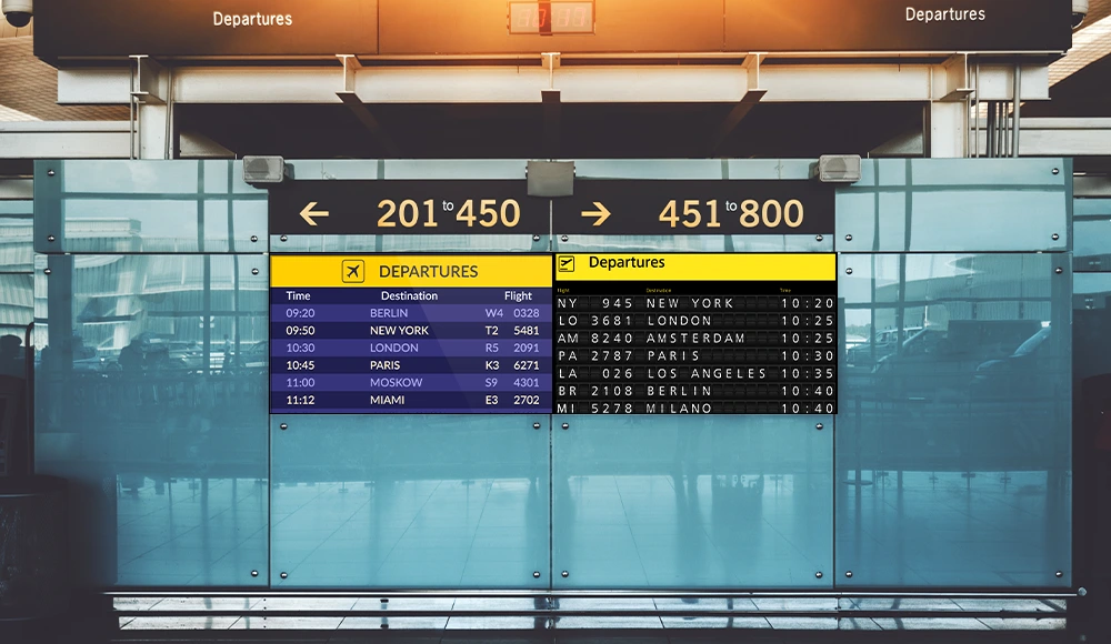 Kontech Digital Signage in Airport