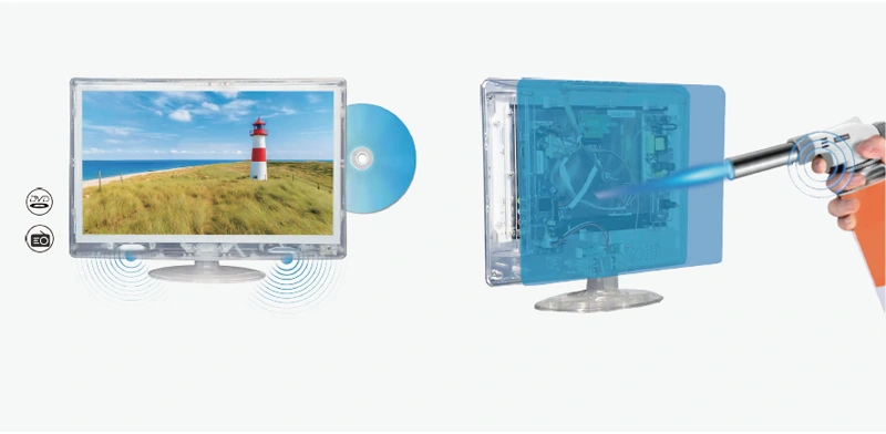 Clear see-through Prison TV for jail / detention center use - kontech