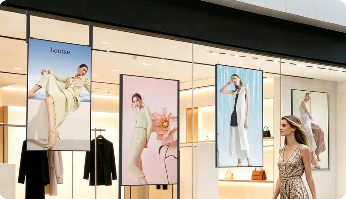 Applications of Ultra Narrow Bezel High Brightness Window Display