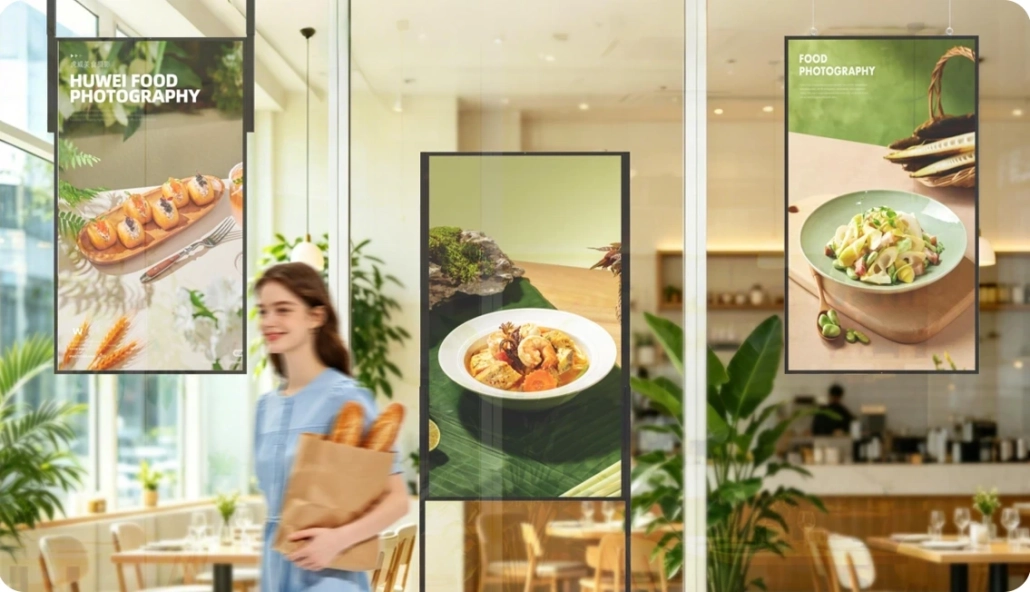 stores and restaurants Indoor Wall Mounted Advertising Display
