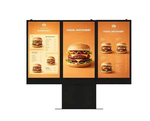 Triple Screen Drive Thru Menu Board