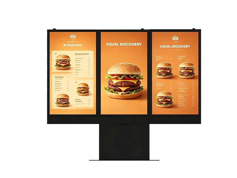Triple Screen Drive Thru Menu Board