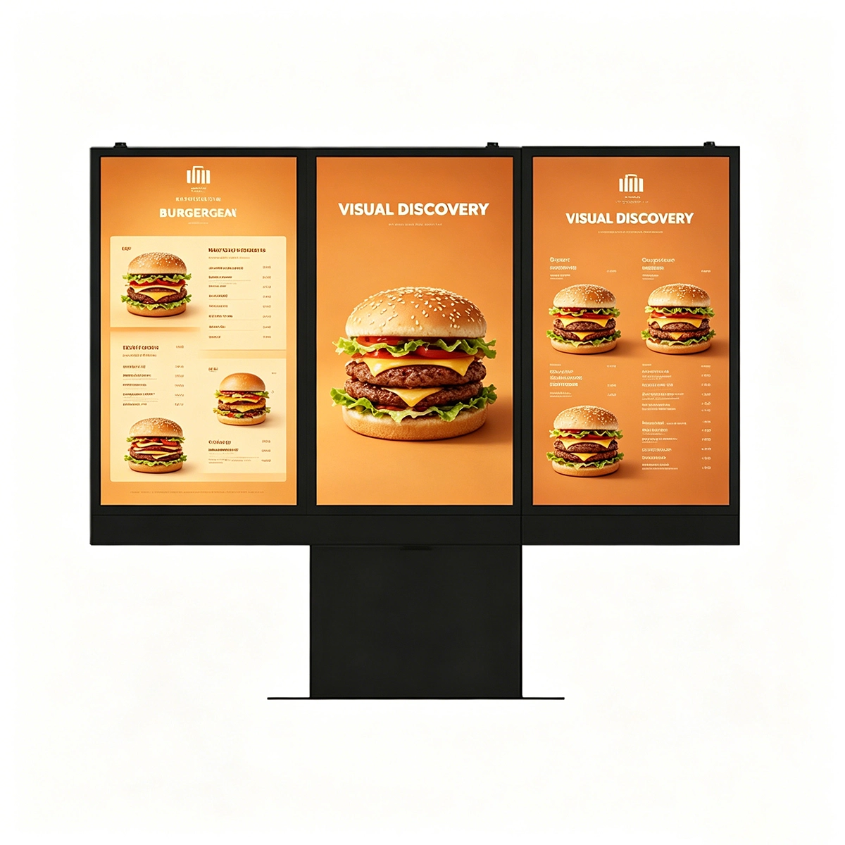 Triple Screen Drive Thru Menu Board
