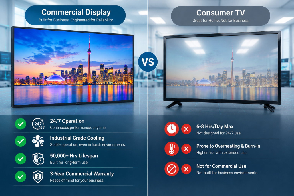 Commercial Display vs Consumer TV