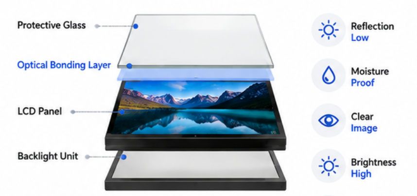 Optical bonding Full Lamination Technology